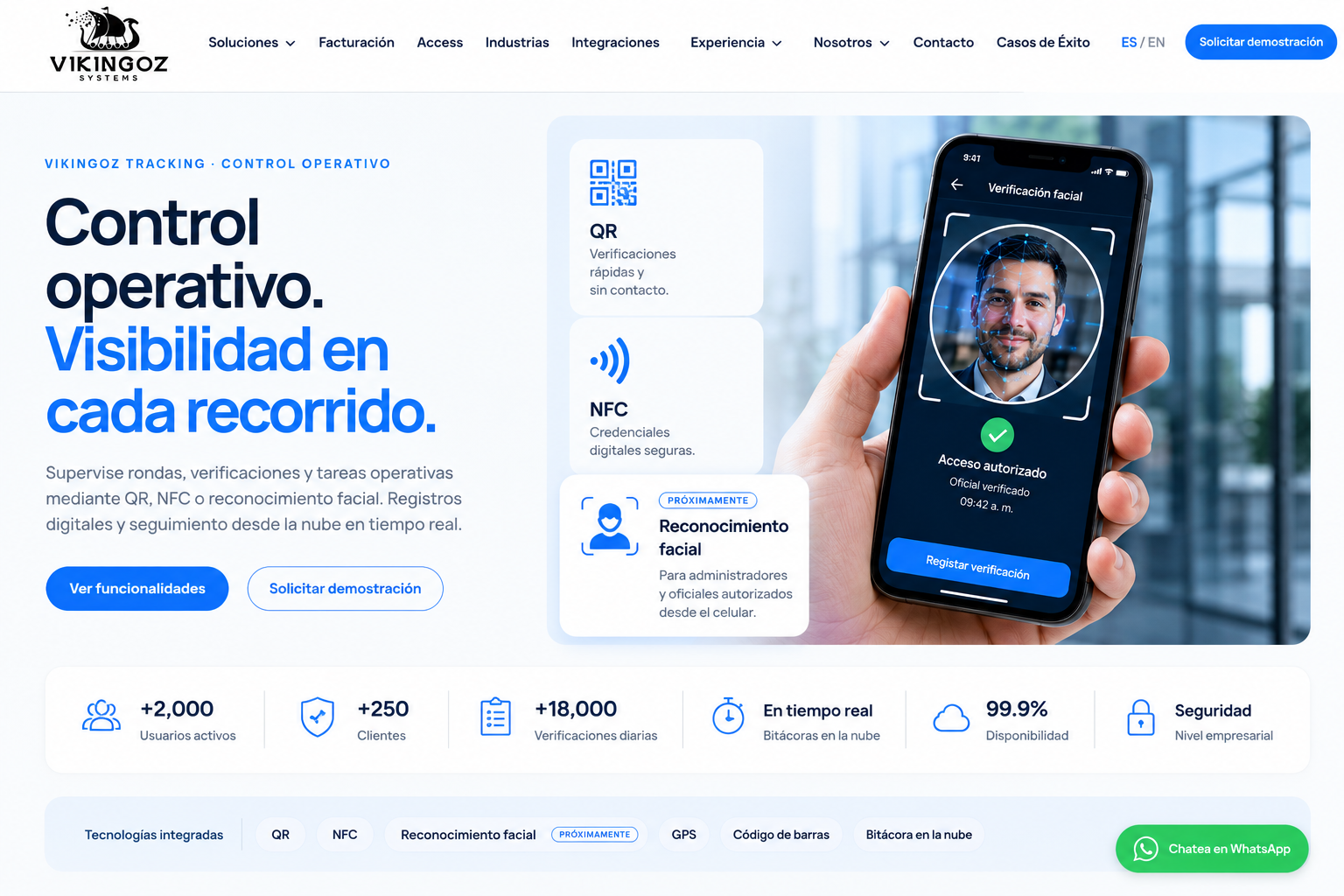 Próximamente reconocimiento facial en Tracking